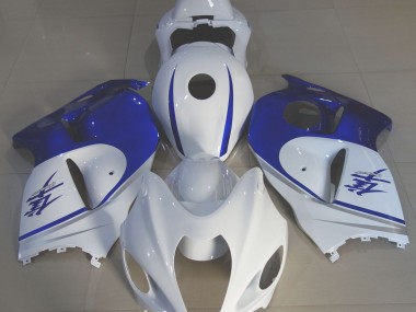 1997-2007 Gloss White & Deep Blue Suzuki GSXR 1300 Hayabusa Motorcycle Fairings