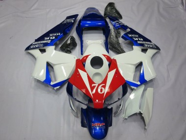 2003-2004 76 White and Red Honda CBR600RR Motorcycle Fairings