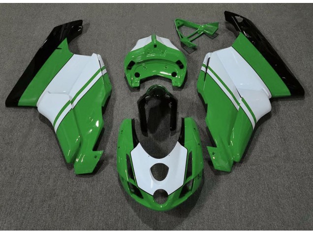 2003-2004 Gloss Green & White Ducati Ducati 749 999 Motorcycle Fairings 2003-2004 Gloss Green & White Ducati Ducati 749 999 Motorcycle Fairings