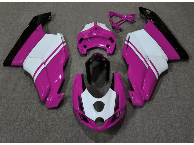 2003-2004 Gloss Pink & White Ducati Ducati 749 999 Motorcycle Fairings
