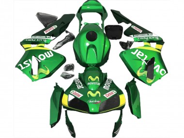 2003-2004 Green Movistar Honda CBR600RR Motorcycle Fairings