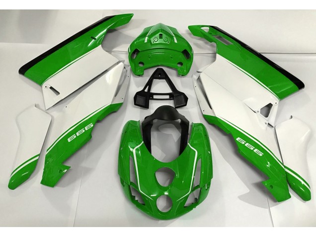 2003-2004 White Green and Black Ducati Ducati 749 999 Motorcycle Fairings 2003-2004 White Green and Black Ducati Ducati 749 999 Motorcycle Fairings