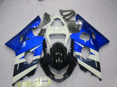 2004-2005 Blue White Suzuki GSXR 600-750 Motorcycle Fairings