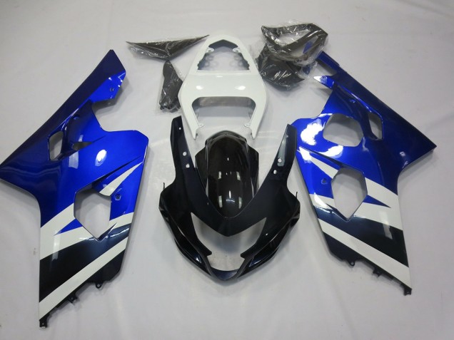 2004-2005 Blue White and Black Suzuki GSXR 600-750 Motorcycle Fairings 2004-2005 Blue White and Black Suzuki GSXR 600-750 Motorcycle Fairings