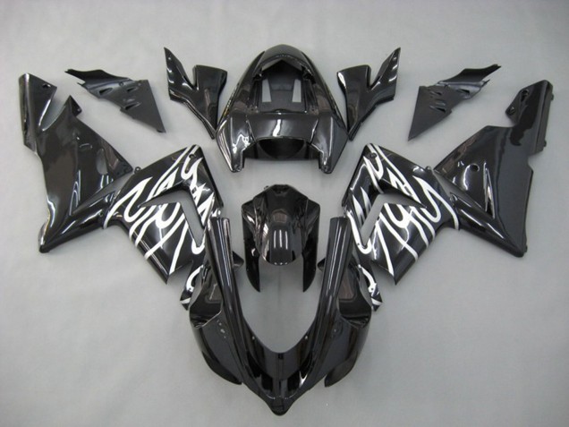 2004-2005 White Flame Kawasaki ZX10R Motorcycle Fairings