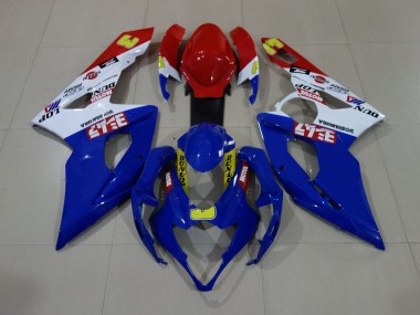 2005-2006 Gloss Blue / White / Red Suzuki GSXR 1000 Motorcycle Fairings
