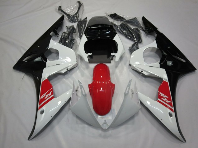 2005 Black White and Red Yamaha R6 Motorcycle Fairings 2005 Black White and Red Yamaha R6 Motorcycle Fairings