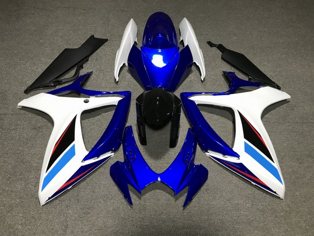 2006-2007 Blue White and Black Suzuki GSXR 600-750 Motorcycle Fairings 2006-2007 Blue White and Black Suzuki GSXR 600-750 Motorcycle Fairings