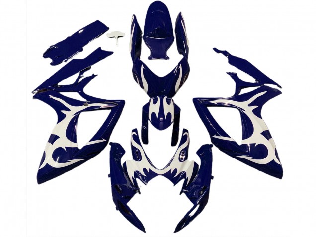 2006-2007 Dark Blue & White Design Suzuki GSXR 600-750 Motorcycle Fairings 2006-2007 Dark Blue & White Design Suzuki GSXR 600-750 Motorcycle Fairings