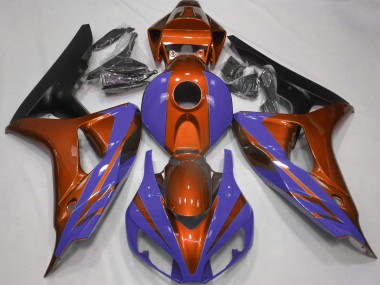 2006-2007 Gloss Orange and Dark Blue Honda CBR1000RR Motorcycle Fairings
