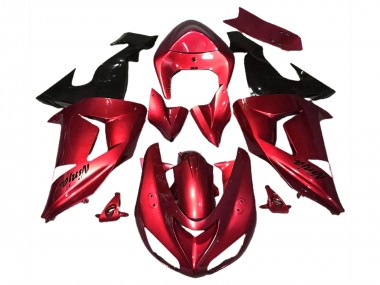2006-2007 Gloss Red Kawasaki ZX10R Motorcycle Fairings