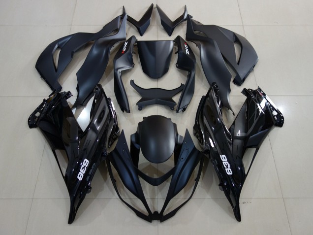 2007-2008 Gloss Black 636 Logo Kawasaki ZX6R Motorcycle Fairings 2007-2008 Gloss Black 636 Logo Kawasaki ZX6R Motorcycle Fairings