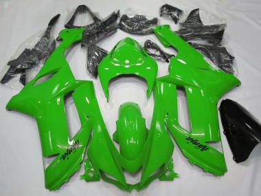 2007-2008 Gloss Green Kawasaki ZX6R Motorcycle Fairings