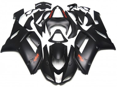 2007-2008 Matte Black Red Decals Kawasaki ZX6R Motorcycle Fairings