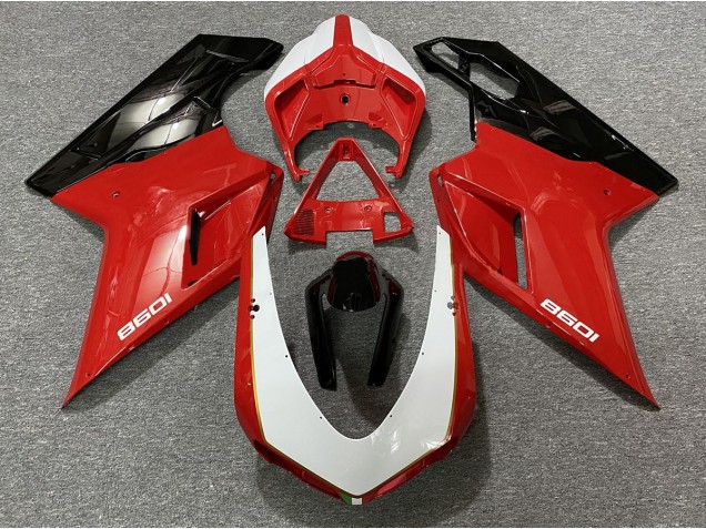2007-2014 Black Red White Ducati Ducati 848 1098 1198 Motorcycle Fairings 2007-2014 Black Red White Ducati Ducati 848 1098 1198 Motorcycle Fairings