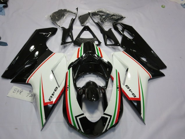 2007-2014 Black Tri Color Ducati Ducati 848 1098 1198 Motorcycle Fairings 2007-2014 Black Tri Color Ducati Ducati 848 1098 1198 Motorcycle Fairings