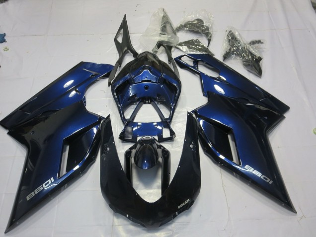 2007-2014 Deep Blue Ducati Ducati 848 1098 1198 Motorcycle Fairings