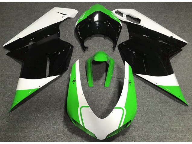 2007-2014 Gloss Green White and Black Ducati Ducati 848 1098 1198 Motorcycle Fairings 2007-2014 Gloss Green White and Black Ducati Ducati 848 1098 1198 Motorcycle Fairings