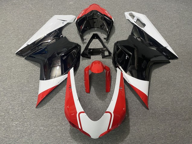 2007-2014 Gloss Red White and Black Ducati Ducati 848 1098 1198 Motorcycle Fairings 2007-2014 Gloss Red White and Black Ducati Ducati 848 1098 1198 Motorcycle Fairings