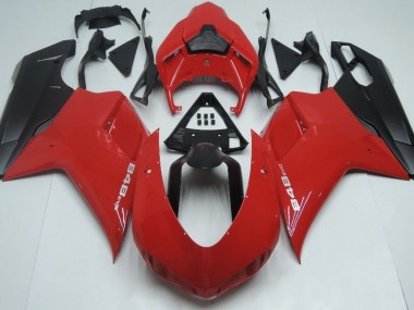 2007-2014 Red Matte Black Ducati Ducati 848 1098 1198 Motorcycle Fairings