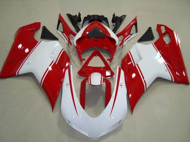 2007-2014 Red and White Pin Ducati Ducati 848 1098 1198 Motorcycle Fairings 2007-2014 Red and White Pin Ducati Ducati 848 1098 1198 Motorcycle Fairings