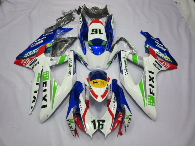 2008-2010 Fixi Blue Suzuki GSXR 600-750 Motorcycle Fairings 2008-2010 Fixi Blue Suzuki GSXR 600-750 Motorcycle Fairings
