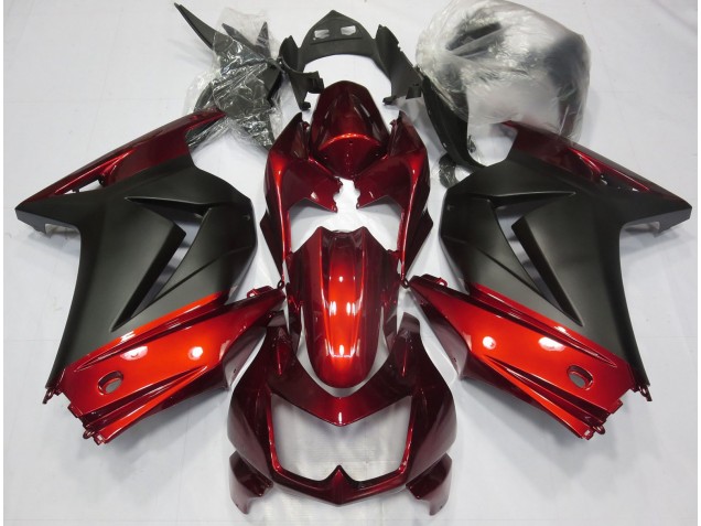 2008-2012 Red and Matte Black Kawasaki Ninja 250 Motorcycle Fairings 2008-2012 Red and Matte Black Kawasaki Ninja 250 Motorcycle Fairings