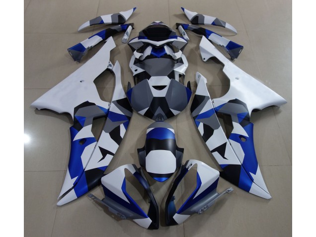 2008-2016 Blue Snow Camo Yamaha R6 Motorcycle Fairings 2008-2016 Blue Snow Camo Yamaha R6 Motorcycle Fairings