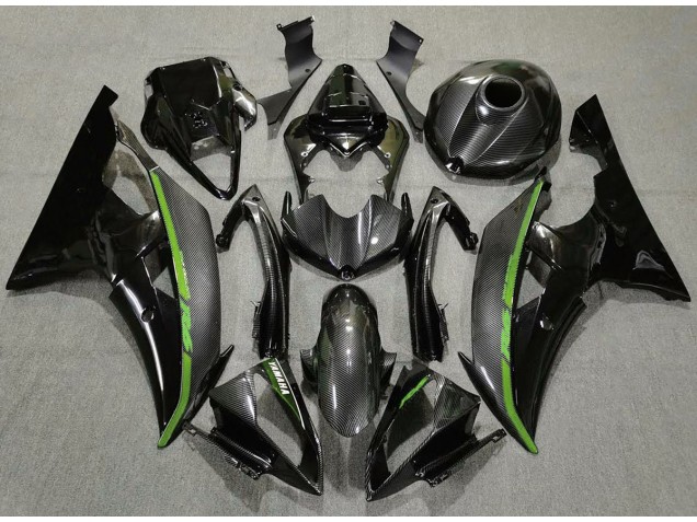 2008-2016 Carbon Fiber & Green Yamaha R6 Motorcycle Fairings 2008-2016 Carbon Fiber & Green Yamaha R6 Motorcycle Fairings