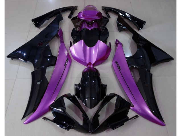 2008-2016 Gloss Black & Rose Purple Yamaha R6 Motorcycle Fairings 2008-2016 Gloss Black & Rose Purple Yamaha R6 Motorcycle Fairings