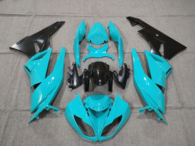2009-2012 Blue Kawasaki ZX6R Motorcycle Fairings