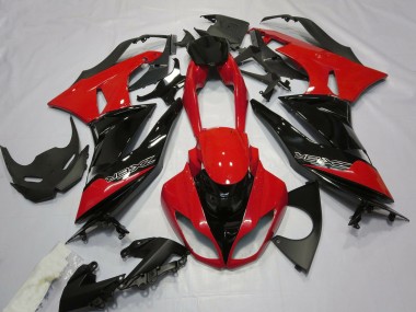 2009-2012 Gloss Red and Black Kawasaki ZX6R Motorcycle Fairings