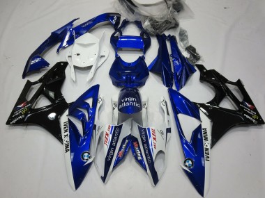 2009-2014 Alien Blue and White BMW S1000RR Motorcycle Fairings