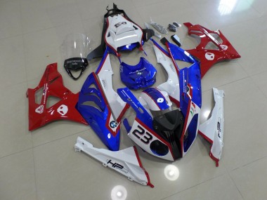 2009-2014 Alien Blue and White BMW S1000RR Motorcycle Fairings