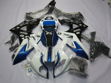 2009-2014 Alien Blue and White BMW S1000RR Motorcycle Fairings