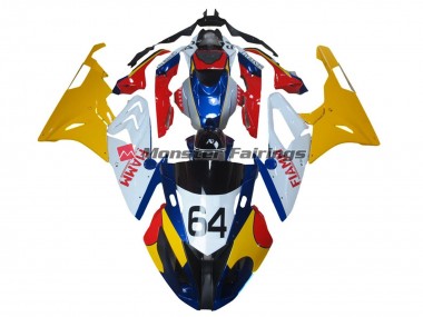 2009-2014 Alien Blue and White BMW S1000RR Motorcycle Fairings