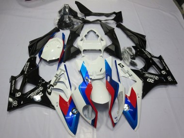 2009-2014 Alien Blue and White BMW S1000RR Motorcycle Fairings