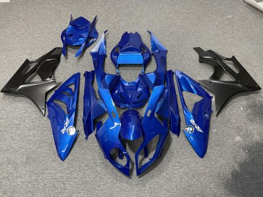 2009-2014 Alien Blue and White BMW S1000RR Motorcycle Fairings
