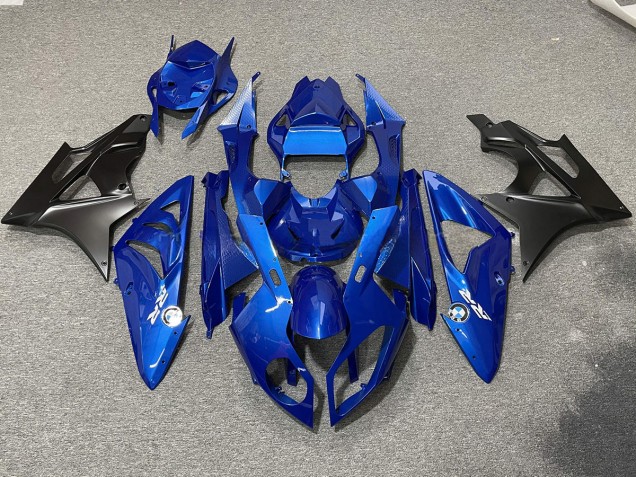 2009-2014 Alien Blue and White BMW S1000RR Motorcycle Fairings