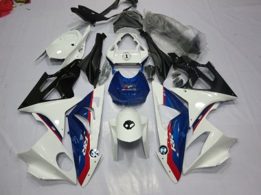 2009-2014 Alien Blue and White BMW S1000RR Motorcycle Fairings