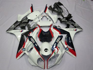 2009-2014 Alien Blue and White BMW S1000RR Motorcycle Fairings