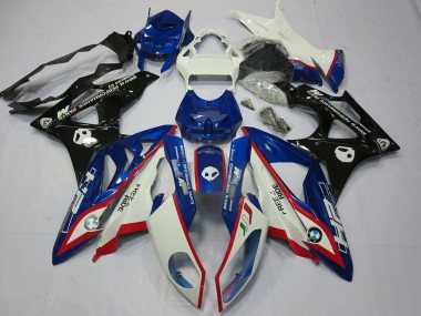 2009-2014 Alien Blue and White BMW S1000RR Motorcycle Fairings