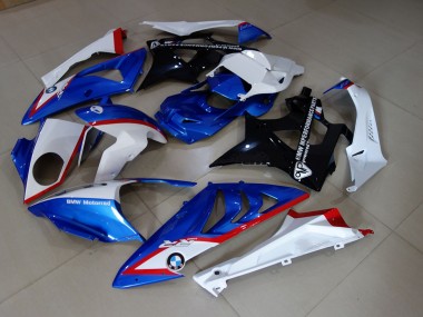 2009-2014 Alien Blue and White BMW S1000RR Motorcycle Fairings