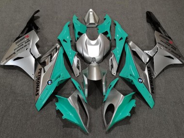 2009-2014 Alien Blue and White BMW S1000RR Motorcycle Fairings