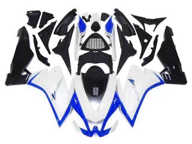 2010-2015 Gloss White & Blue Aprilia RSV4 1000 Motorcycle Fairings