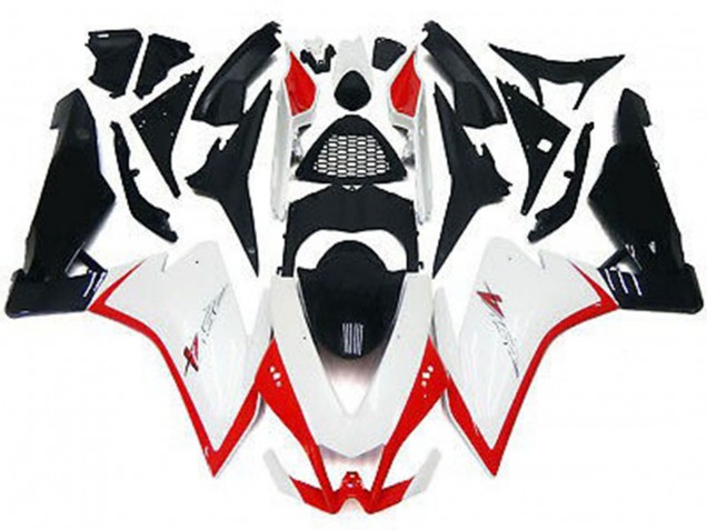 2010-2015 Gloss White & Red Aprilia RSV4 1000 Motorcycle Fairings