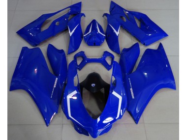 2011-2014 Gloss Blue & White Ducati Ducati 1199 Motorcycle Fairings