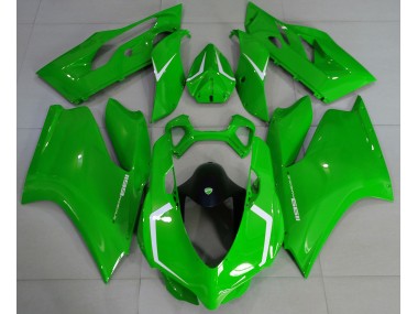 2011-2014 Gloss Green & White Ducati Ducati 1199 Motorcycle Fairings