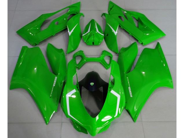 2011-2014 Gloss Green & White Ducati Ducati 1199 Motorcycle Fairings 2011-2014 Gloss Green & White Ducati Ducati 1199 Motorcycle Fairings