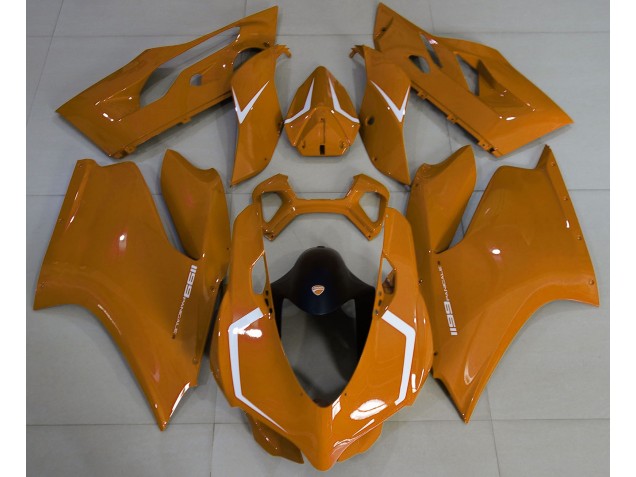 2011-2014 Gloss Orange & White Ducati Ducati 1199 Motorcycle Fairings 2011-2014 Gloss Orange & White Ducati Ducati 1199 Motorcycle Fairings